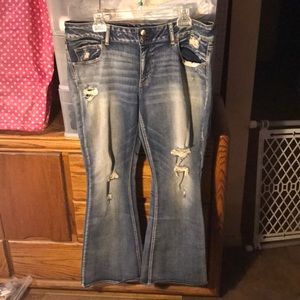 American Eagle jeans super stretch size 18 flare